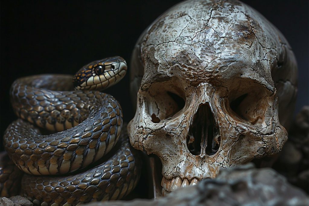 Le serpent et la tête de mort : symboles mystérieux et puissants