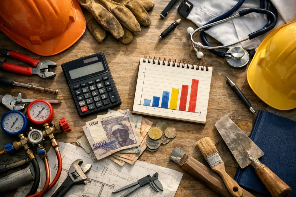 Comparatif des salaires des différentes professions au Sénégal