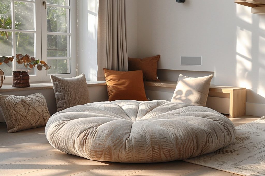 L&rsquo;art de choisir le coussin de sol rond parfait pour votre espace de vie