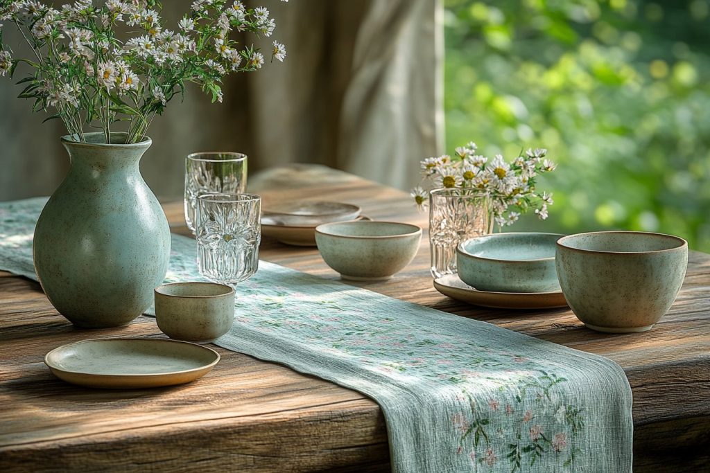La magie des chemins de table champêtres pour vos réceptions