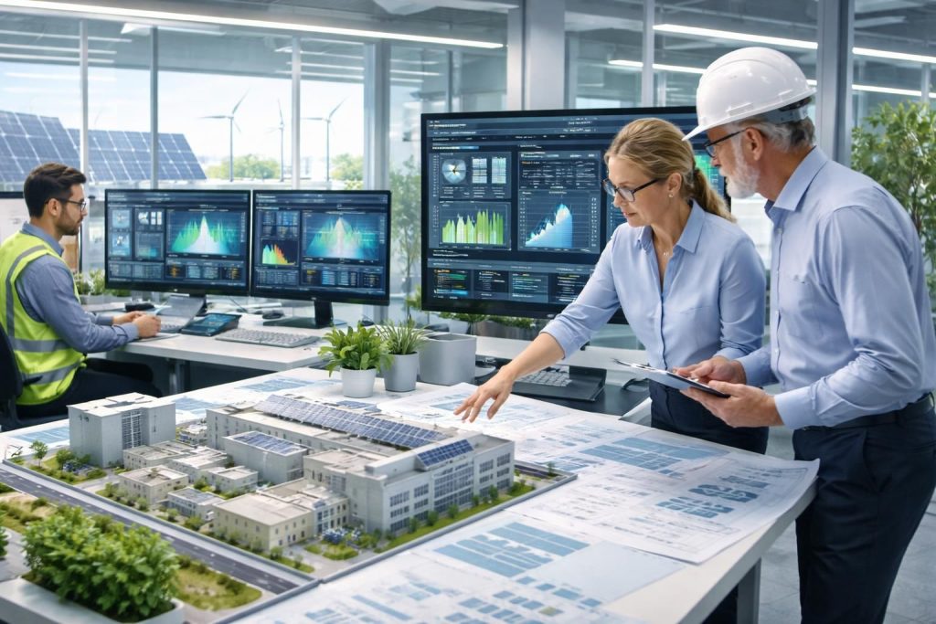Bureau d&rsquo;études en efficacité énergétique pour bâtiments industriels avec audits et optimisations