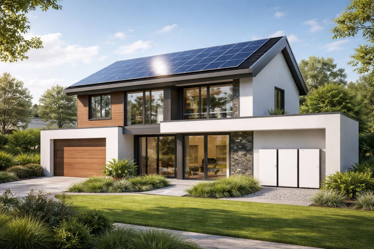 Économisez grâce aux panneaux solaires SunPower et batteries Tesla pour une maison autonome