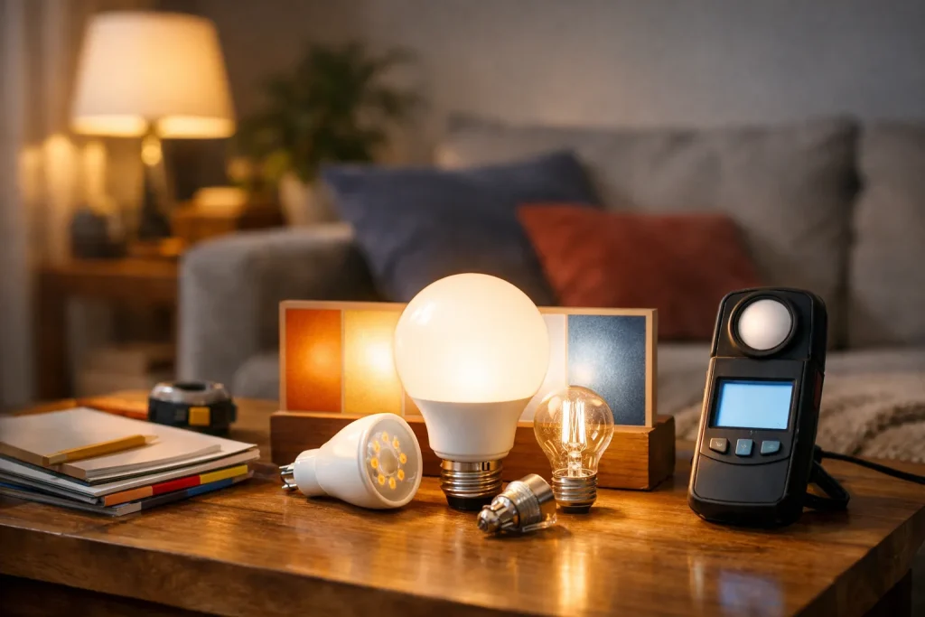 Éclairage LED du salon : lumens, kelvins et IRC, le guide pour choisir sans se tromper
