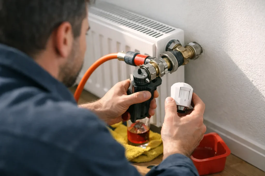 Remplacer un robinet thermostatique de radiateur sans vidanger : la méthode du chauffagiste